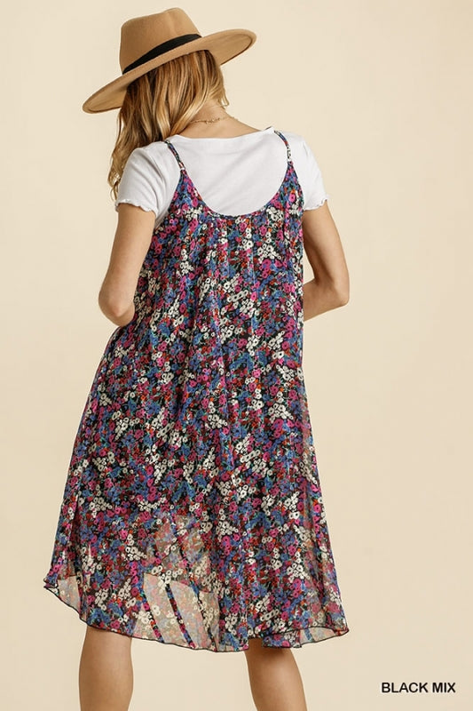 Spaghetti Strap Floral Dress