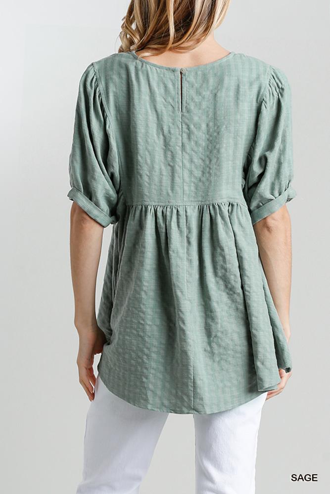 Short Sleeve Babydoll Top