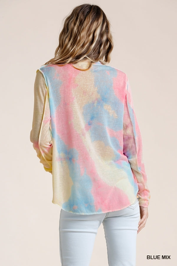 Long Sleeved Tie Dyed Top
