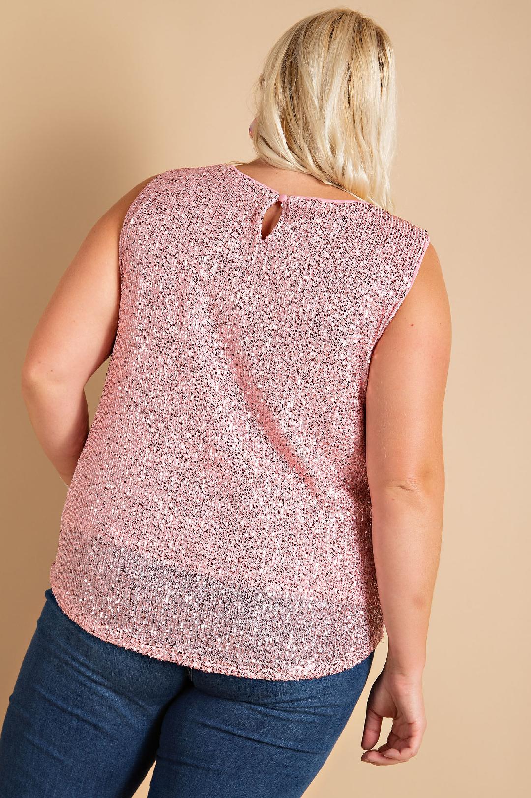 Soft Sequin Sleeveless Top