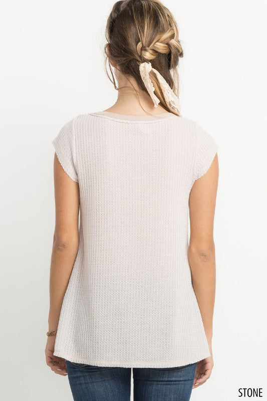 Waffle Knit Top