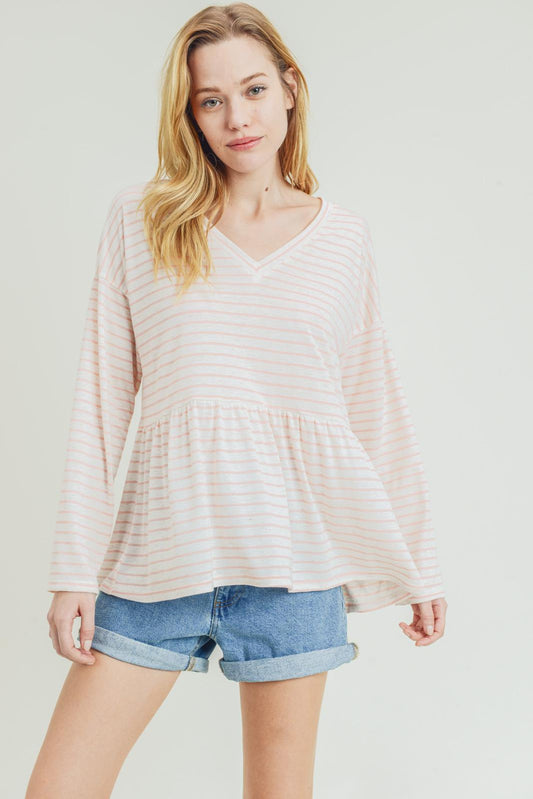 Striped Babydoll Top