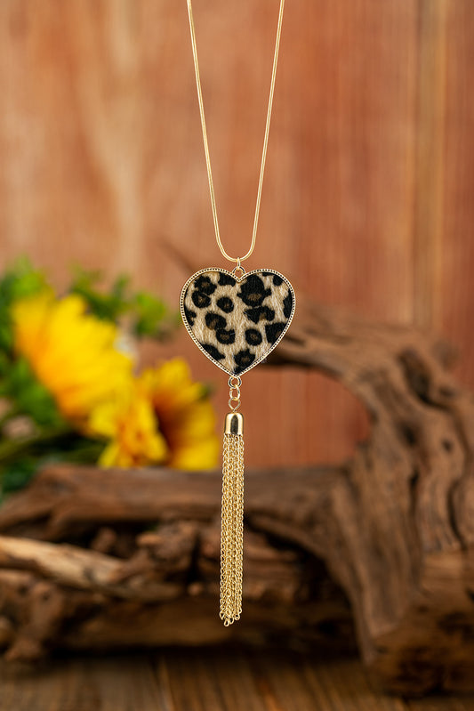 Heart Shaped Necklace with Tassel