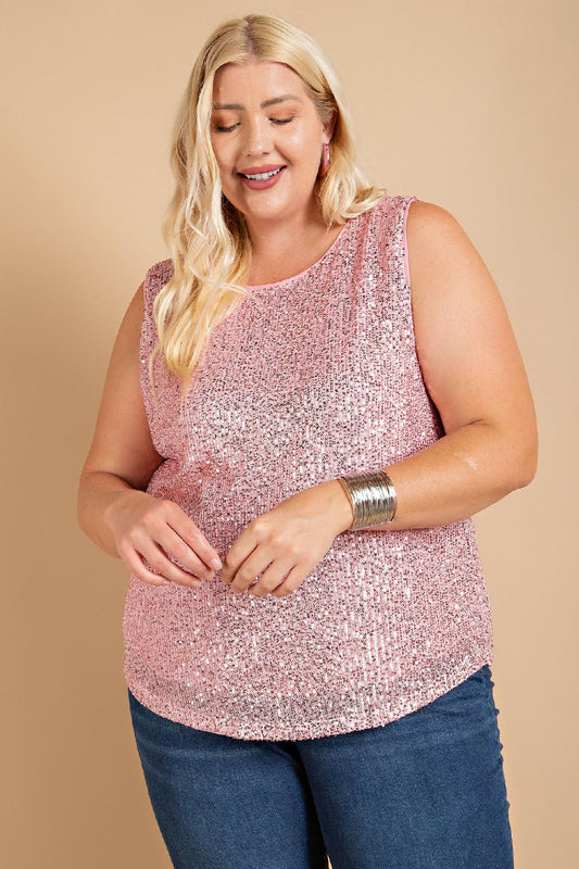 Soft Sequin Sleeveless Top